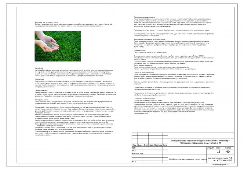 ЛАНДШАФТНЫЙ ДИЗАЙН УЧАСТКА, проект