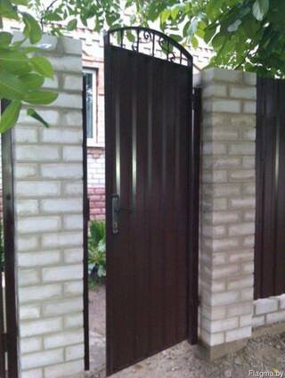 Калитка из профнастила под ключ смо