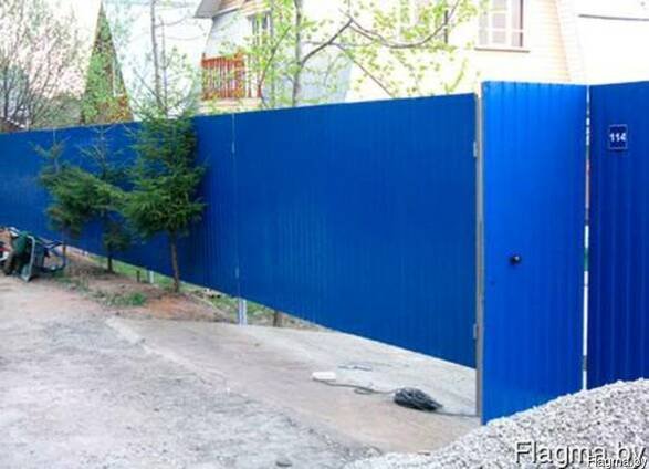 Калитка из профнастила под ключ смо