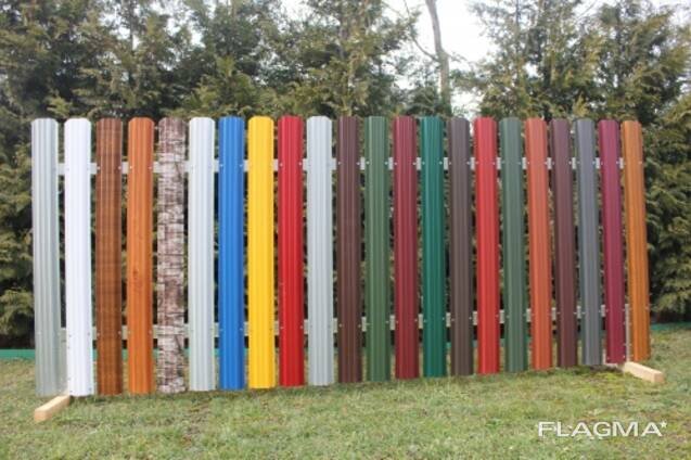 Забор из металоштакета под ключ жод